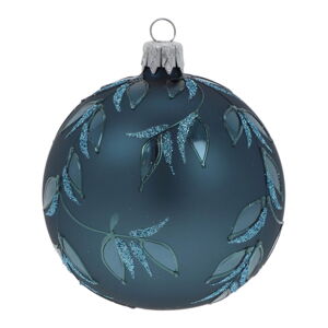 Sada 3 modrých skleněných vánočních ozdob Ego Dekor