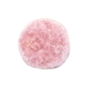 Růžový koberec z ovčí kožešiny Royal Dream Zealand, ⌀ 70 cm