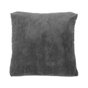 Tmavě šedý dekorativní polštář Tiseco Home Studio Ribbed, 60 x 60 cm