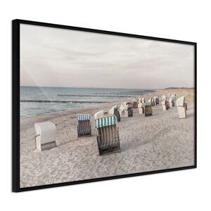 Plakát v rámu Artgeist Baltic Beach Chairs, 45 x 30 cm