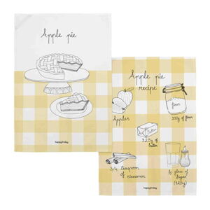 Bavlněné utěrky v sadě 2 ks 50x70 cm Apple pie – Happy Friday
