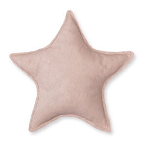 Růžový dekorativní polštář Little Nice Things Star