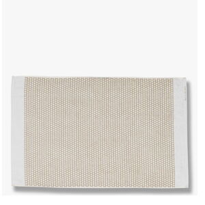 Bílo-béžová textilní koupelnová předložka 50x80 cm Grid – Mette Ditmer Denmark