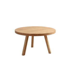 Konferenční stolek z dubového masivu Custom Form Treben, ø  80 cm