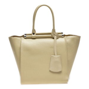 Béžová kožená kabelka Mangotti Bags