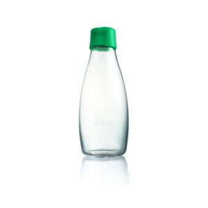 Sytě zelená skleněná lahev ReTap s doživotní zárukou, 500 ml