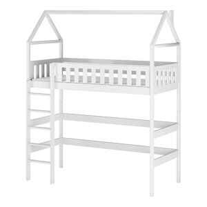 Bílá domečková/vyvýšená dětská postel 70x160 cm Otylia - Lano Meble