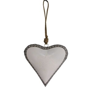 Závěsná dekorace ve tvaru srdce Antic Line Light Heart, 20 cm