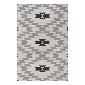 Černo-bílý venkovní koberec Ragami Geo, 80 x 150 cm