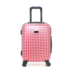 Červenobílé zavazadlo na 4 kolečkách Lollipops Molly, 31 l