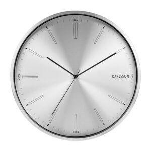 Šedé kovové hodiny Karlsson Distinct, ø 40 cm