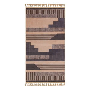 Hnědo-béžový pratelný koberec 150x80 cm - Vitaus
