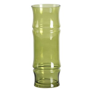 Zelená skleněná váza WOOOD Kane, výška 30 cm