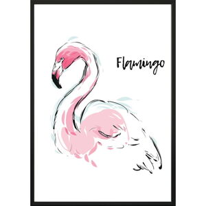 Plakát DecoKing Flamingo Aquarelle, 70 x 50 cm