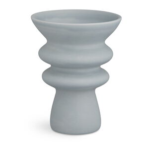Modrošedá keramická váza Kähler Design Kontur, výška 20 cm