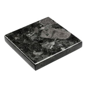 Černý žulový podnos RGE Black Crystal, 15 x 15 cm