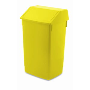 Žlutý odpadkový koš s vyklápěcím víkem Addis, 41 x 33,5 x 68 cm