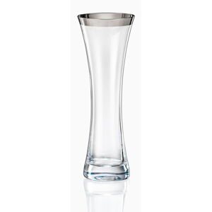 Skleněná váza Crystalex Frost, výška 19,4 cm