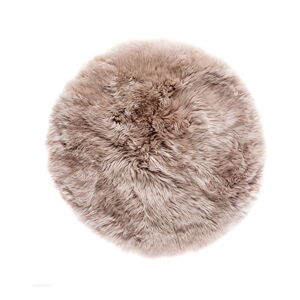 Světle hnědý koberec z ovčí kožešiny Royal Dream Zealand, ⌀ 70 cm