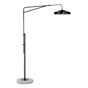 Černo-šedá stojací lampa s kovovým stínidlem (výška 250 cm) Brighton – it's about RoMi