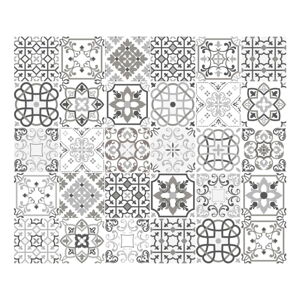 Sada 30 nástěnných samolepek Ambiance Cement Tiles Shade of Gray Bari, 10 x 10 cm