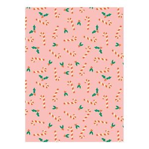 5 archů růžového balícího papíru eleanor stuart Candy Canes, 50 x 70 cm