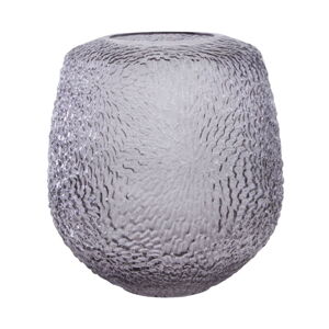 Šedá skleněná váza Premier Housewares Colbie, výška 21,5 cm