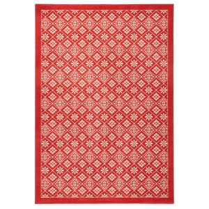 Červený koberec Hanse Home Gloria Tile, 80 x 150 cm