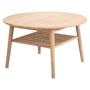 Odkládací stolek z dubového dřeva Canett Martell, ⌀ 90 cm