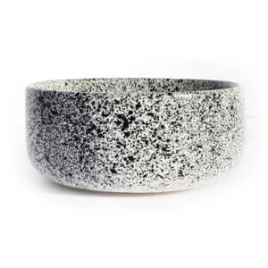 Bílo-černá kameninová miska ÅOOMI Mess, ø 15 cm