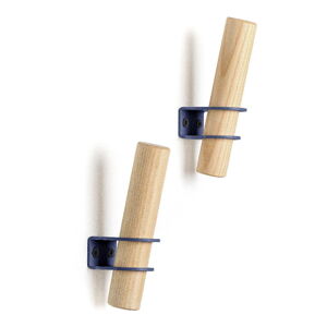 Sada 2 háčků z jasanového dřeva s modrým držákem EMKO Torch