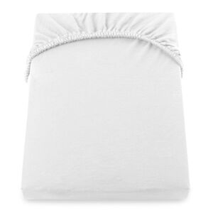 Bílé napínací prostěradlo jersey 180x200 cm Amber – DecoKing