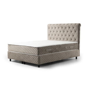 Béžová boxspring postel s úložným prostorem 160x200 cm Sonata – Kalune Design