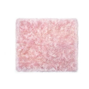 Růžový koberec z ovčí kožešiny Royal Dream Zealand Sheep, 130 x 150 cm