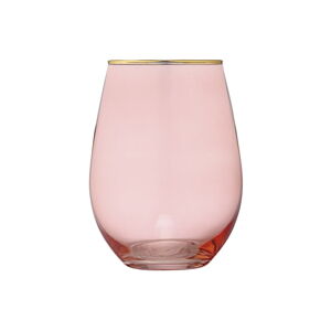 Růžová sklenice Ladelle Chloe, 600 ml