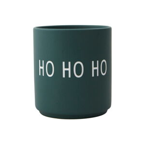 Tmavě zelený porcelánový hrnek Design Letters Favourite Ho Ho Ho