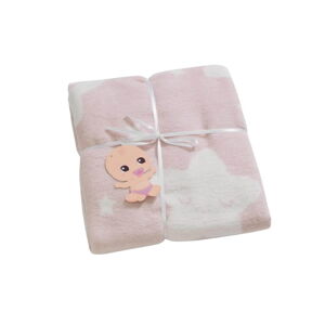 Růžová bavlněná dětská deka 120x100 cm Baby Star - Mila Home
