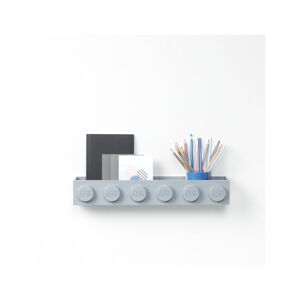 Dětská šedá nástěnná polička LEGO® Sleek