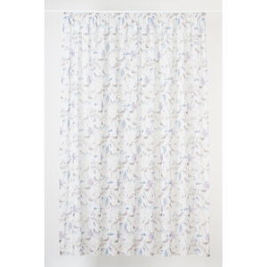Bílo-fialová záclona 400x260 cm Birdy – Mendola Fabrics