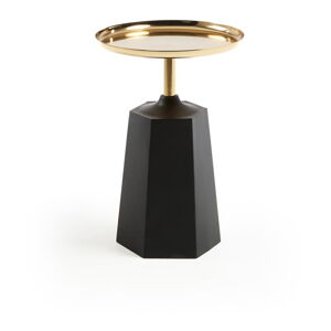Černý příruční stolek La Forma, ø 37 cm