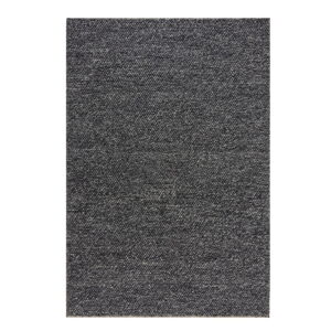 Tmavě šedý vlněný koberec Flair Rugs Minerals, 80 x 150 cm