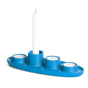 Modrý svícen EMKO Aye Aye Four Candles