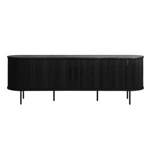 Černý TV stolek v dekoru dubu 56x180 cm Nola – Unique Furniture