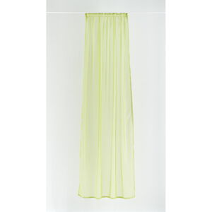 Žluto-zelená záclona 140x245 cm Voile – Mendola Fabrics