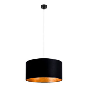 Černé závěsné svítidlo s vnitřkem v měděné barvě Sotto Luce Mika, ⌀ 40 cm