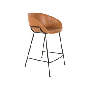 Sada 2 hnědých barových židlí Zuiver Feston, výška sedu 76 cm