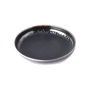 Černý keramický talíř se zvednutým okrajem MIJ Matt, ø 22 cm