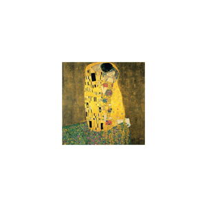 Reprodukce obrazu Gustav Klimt The Kiss, 90 x 90 cm