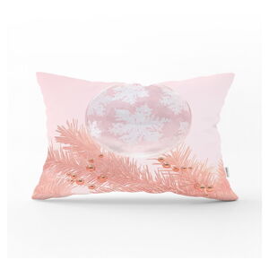 Vánoční povlak na polštář Minimalist Cushion Covers Pink Ornaments, 35 x 55 cm