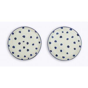 Sada 2 keramických talířů Madre Selva Blue Dots, ø 25 cm